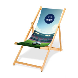 Holz-Liegestuhl mit Design "Fußball"