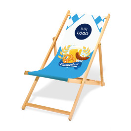 Holz-Liegestuhl mit Design "Oktoberfest"