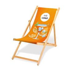 Holz-Liegestuhl mit Design "Spritz"